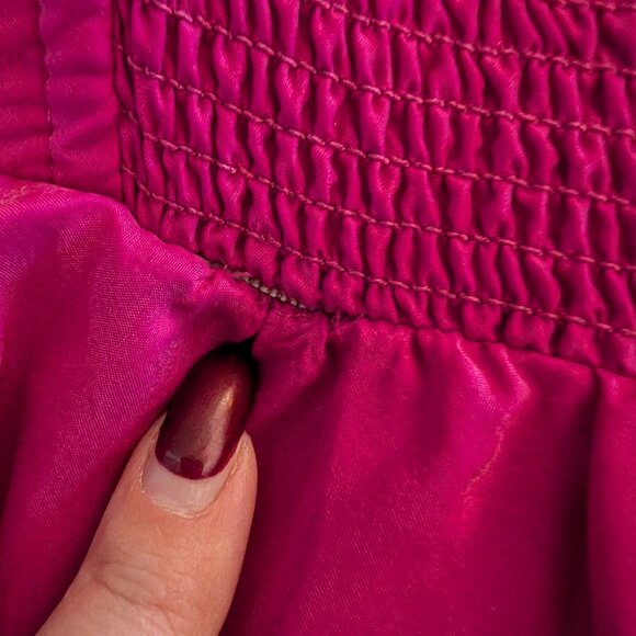 Rebecca Taylor 100% Silk Strapless Mini Dress Ruffled skirt Fuschia Size 4 Party - Picture 10 of 11